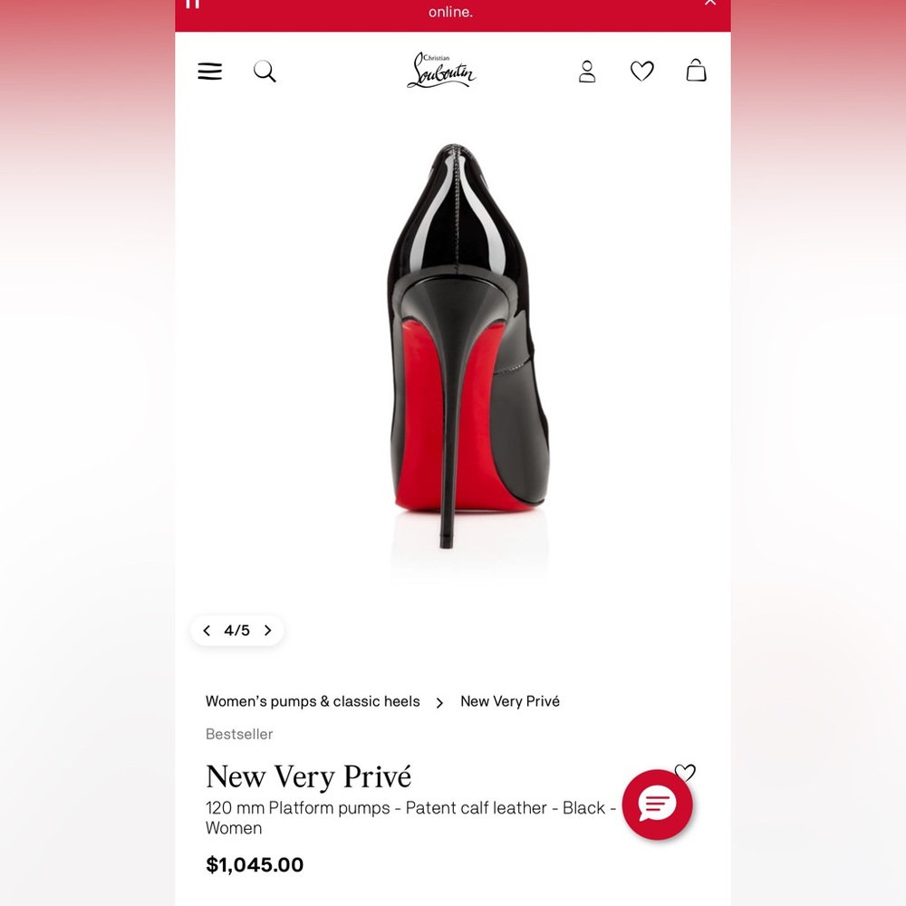 Christian Louboutin Black Patent Leather Heels, New Very Privé, 39.5 - Picture 15 of 17